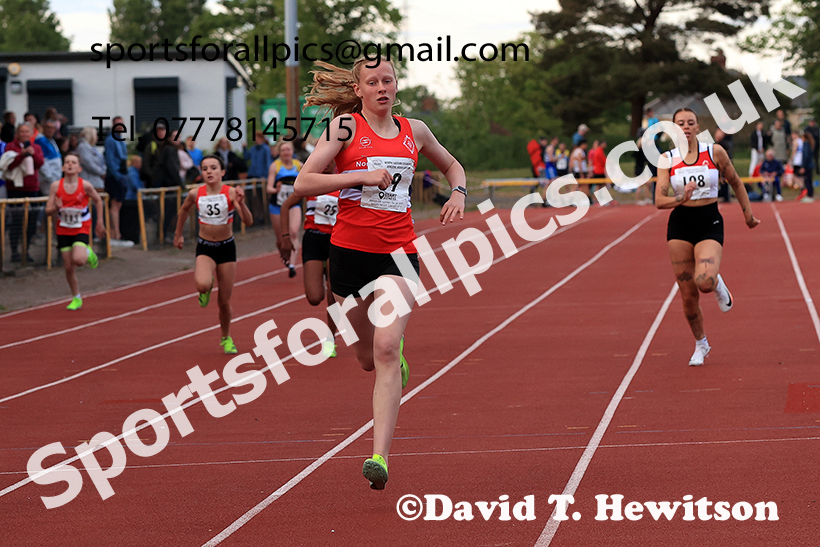 The 200 metres, 2025 NEGP No 2, Monkton Stadium, Wednesday, May 28th. Photo: David T. Hewitson/Sports for All Pics
